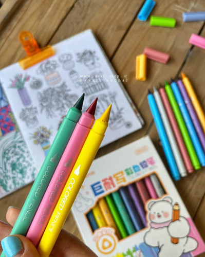 مداد رنگی 12 رنگ مقوایی بی نهایت