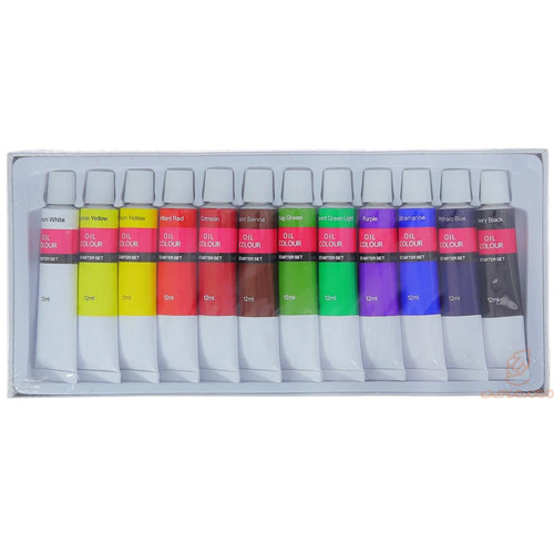 رنگ روغن لئوناردو LEONARDO حجم 12 میلی لیتر بسته 12 عددی